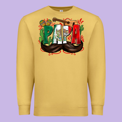 Papa Mexico Premium Sweatshirt Designed By Zillion Design Studio