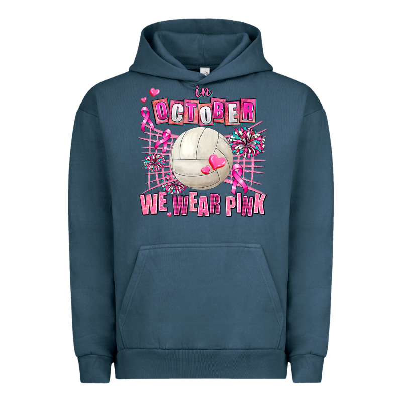 In October We Wear Pink Volleyball Urban Hoodie by AdoDesignShop | Teevron