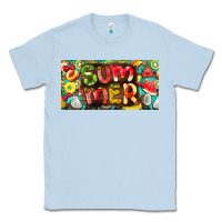Dusty Blue summer with fruits license plate Classic Tee - BarkalooDesign