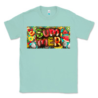 Seafoam summer with fruits license plate Classic Tee - BarkalooDesign