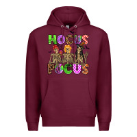 Burgundy hocus pocus skeleton Premium Hoodie - AdoDesignShop
