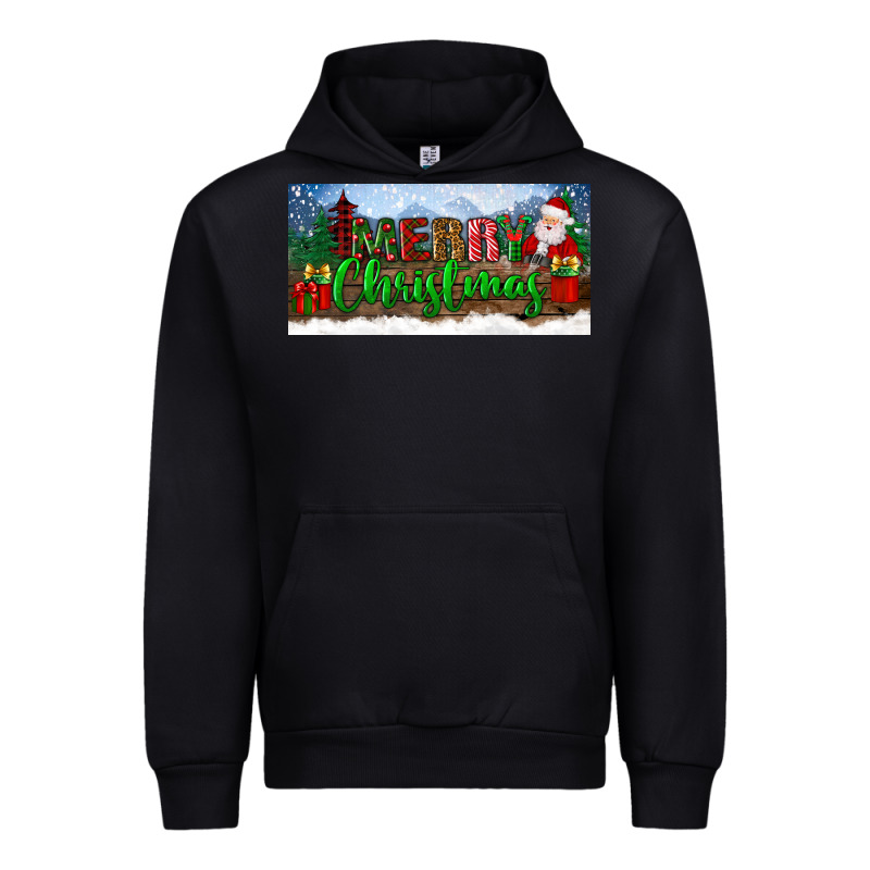 Merry Christmas With Santa Claus License Plate Urban Hoodie by BundleAndBundleShop | Teevron