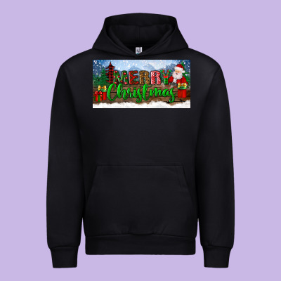 Merry Christmas With Santa Claus License Plate Urban Hoodie Designed By Bundleandbundleshop