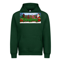 Forest Green merry christmas with santa claus license plate Urban Hoodie - BundleAndBundleShop