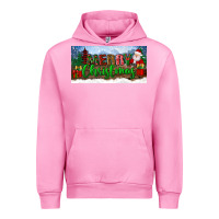 Fuchsia Pink merry christmas with santa claus license plate Urban Hoodie - BundleAndBundleShop