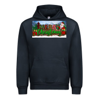 Navy merry christmas with santa claus license plate Urban Hoodie - BundleAndBundleShop