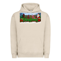 Pigment French Oak merry christmas with santa claus license plate Urban Hoodie - BundleAndBundleShop