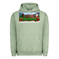 Pigment Oil Green merry christmas with santa claus license plate Urban Hoodie - BundleAndBundleShop