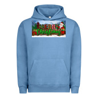 Pigment Pebble Blue merry christmas with santa claus license plate Urban Hoodie - BundleAndBundleShop