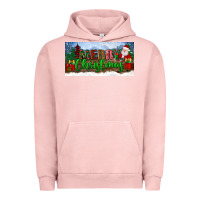 Pigment Salmon merry christmas with santa claus license plate Urban Hoodie - BundleAndBundleShop