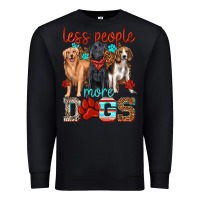Black less people more dogs Premium Sweatshirt - texasbilliewilder