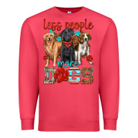 Cardinal less people more dogs Premium Sweatshirt - texasbilliewilder