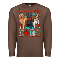 Chestnut less people more dogs Premium Sweatshirt - texasbilliewilder
