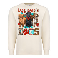 Sandshell less people more dogs Premium Sweatshirt - texasbilliewilder