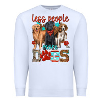 White less people more dogs Premium Sweatshirt - texasbilliewilder