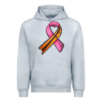 Heather Grey breast cancer sport ribbons Urban Hoodie - AdoDesignShop