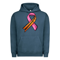 Pigment Midnight Navy breast cancer sport ribbons Urban Hoodie - AdoDesignShop