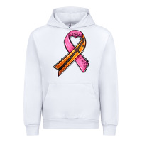 White breast cancer sport ribbons Urban Hoodie - AdoDesignShop