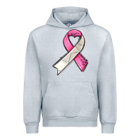 Heather Grey breast cancer sport ribbons Urban Hoodie - AdoDesignShop