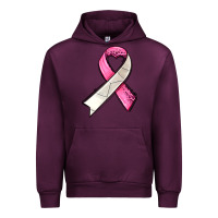 Mauve Wine breast cancer sport ribbons Urban Hoodie - AdoDesignShop