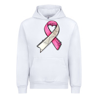 White breast cancer sport ribbons Urban Hoodie - AdoDesignShop