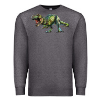 Charcoal Heather t rex dinosaur Premium Sweatshirt - RanaPortraitStore
