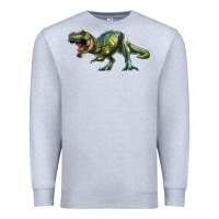 Heather Grey t rex dinosaur Premium Sweatshirt - RanaPortraitStore