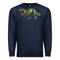 Navy t rex dinosaur Premium Sweatshirt - RanaPortraitStore