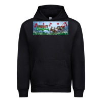 Black merry christmas with santa sleigh Urban Hoodie - BundleAndBundleShop