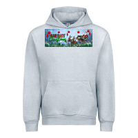 Heather Grey merry christmas with santa sleigh Urban Hoodie - BundleAndBundleShop