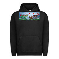 Pigment Black merry christmas with santa sleigh Urban Hoodie - BundleAndBundleShop