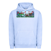 Pigment Grape Ice merry christmas with santa sleigh Urban Hoodie - BundleAndBundleShop