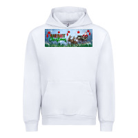 White merry christmas with santa sleigh Urban Hoodie - BundleAndBundleShop