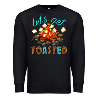 Black lets get toasted Premium Sweatshirt - texasbilliewilder
