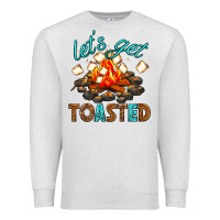 Oatmeal Heather lets get toasted Premium Sweatshirt - texasbilliewilder
