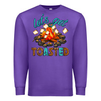 Purple lets get toasted Premium Sweatshirt - texasbilliewilder
