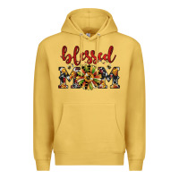 Antique Gold Christmas blessed mom Premium Hoodie - JahusDesignShop