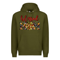 Army Green Christmas blessed mom Premium Hoodie - JahusDesignShop