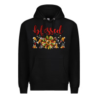 Black Christmas blessed mom Premium Hoodie - JahusDesignShop