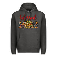Charcoal Heather Christmas blessed mom Premium Hoodie - JahusDesignShop