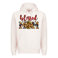 Pale Pink Christmas blessed mom Premium Hoodie - JahusDesignShop
