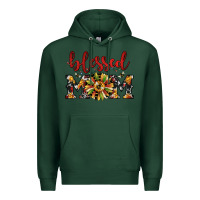 Sports Green Christmas blessed mom Premium Hoodie - JahusDesignShop