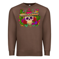 Chestnut mexican skull Premium Sweatshirt - Zillion Design Studio
