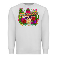 Dove Grey mexican skull Premium Sweatshirt - Zillion Design Studio
