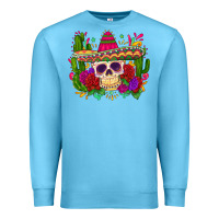 Ocean Blue mexican skull Premium Sweatshirt - Zillion Design Studio