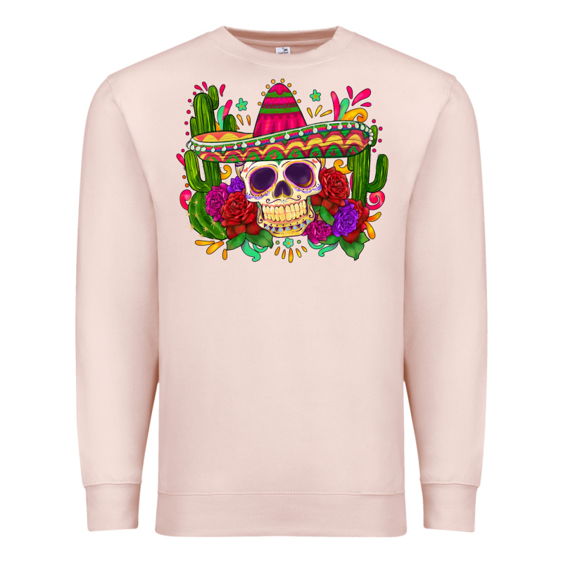 Mexican Skull Premium Sweatshirt by Zillion Design Studio | Teevron