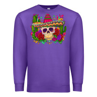 Purple mexican skull Premium Sweatshirt - Zillion Design Studio