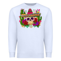 White mexican skull Premium Sweatshirt - Zillion Design Studio