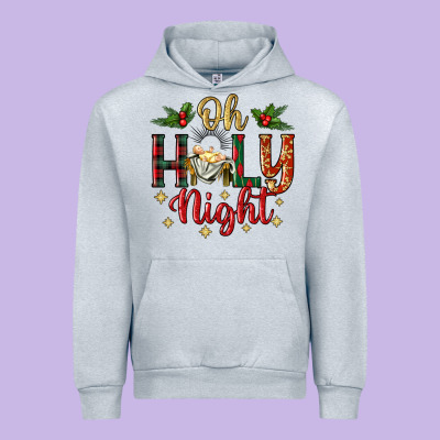 Oh Holy Night Urban Hoodie Designed By Bundleandbundleshop
