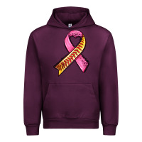 Mauve Wine breast cancer sport ribbons Urban Hoodie - AdoDesignShop